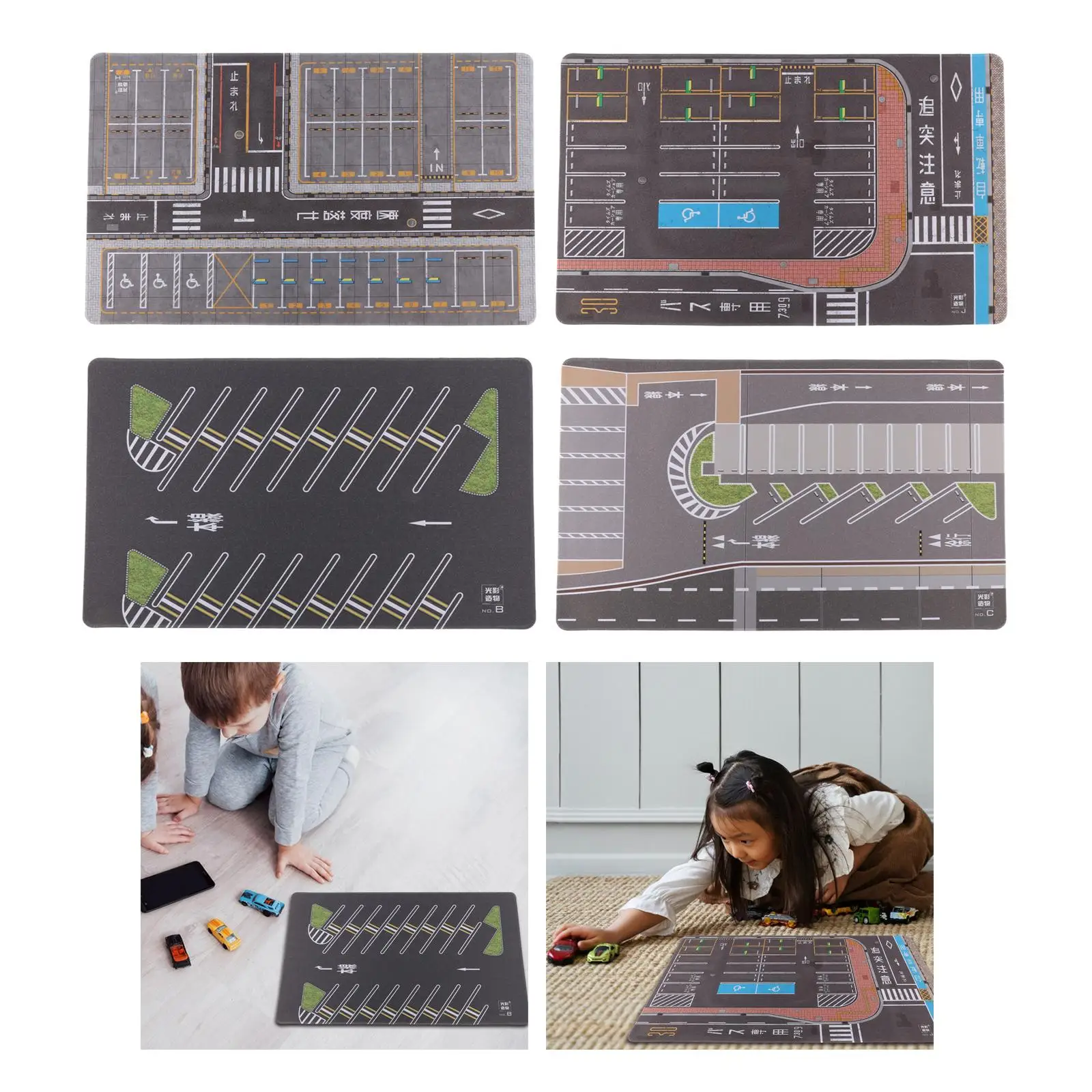 

1/64 Parking Lot Layout Diorama Underground Garage Nonslip Diecast Car Garage Background for Diecast Car Model Vehicle Scene Toy