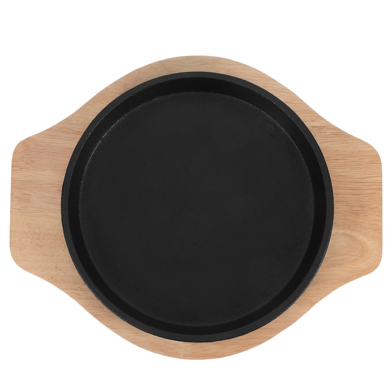 

Thickened Cast Iron Bbq Grill Pan Round Space-Saving Skillet For Indoor Outdoor Cooking Multifunctional Steak Griddle