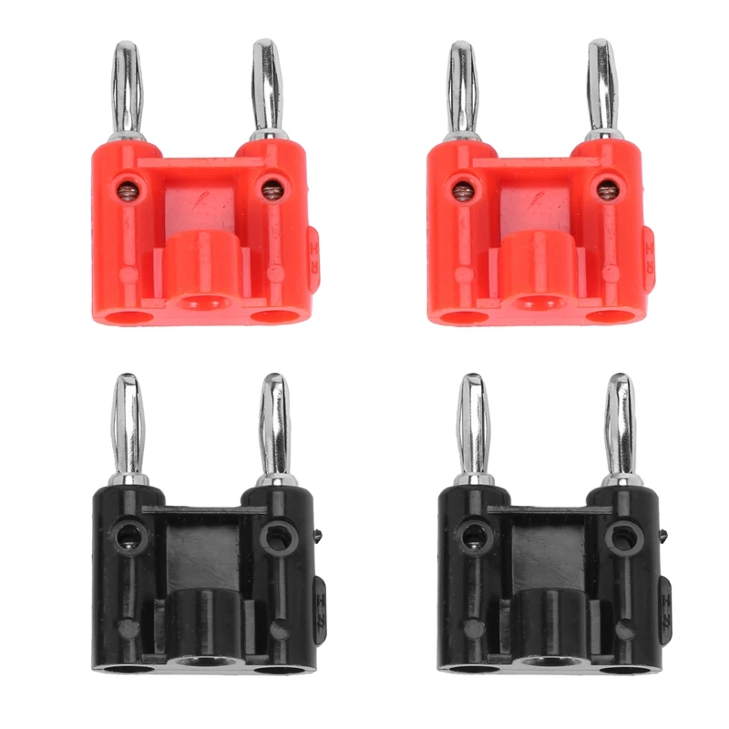 

4 Pcs Screw Type Dual Banana Plug Speaker Connectors 436 + Type
