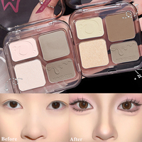 3D Contour Bronzer Palette Natural Color Facial Highlighter Contouring Palettes Waterproof Lasting Noseshadow Makeup Cosmetics
