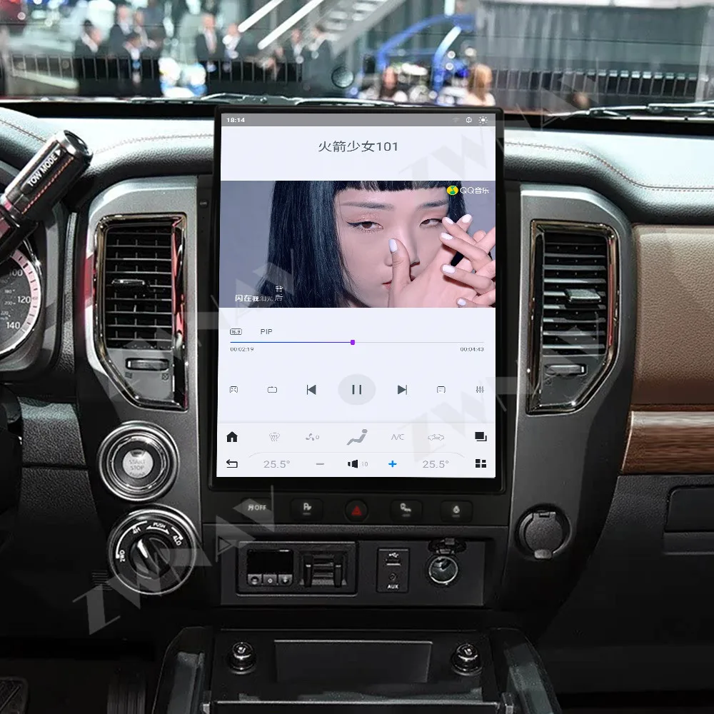 안드로이드 13 카플레이 15.6인치 터치스크린 닛산 타이탄 2016-2019용 GPS 내비게이션 오디오 스테레오 라디오 수신기 헤드 유닛 자동차