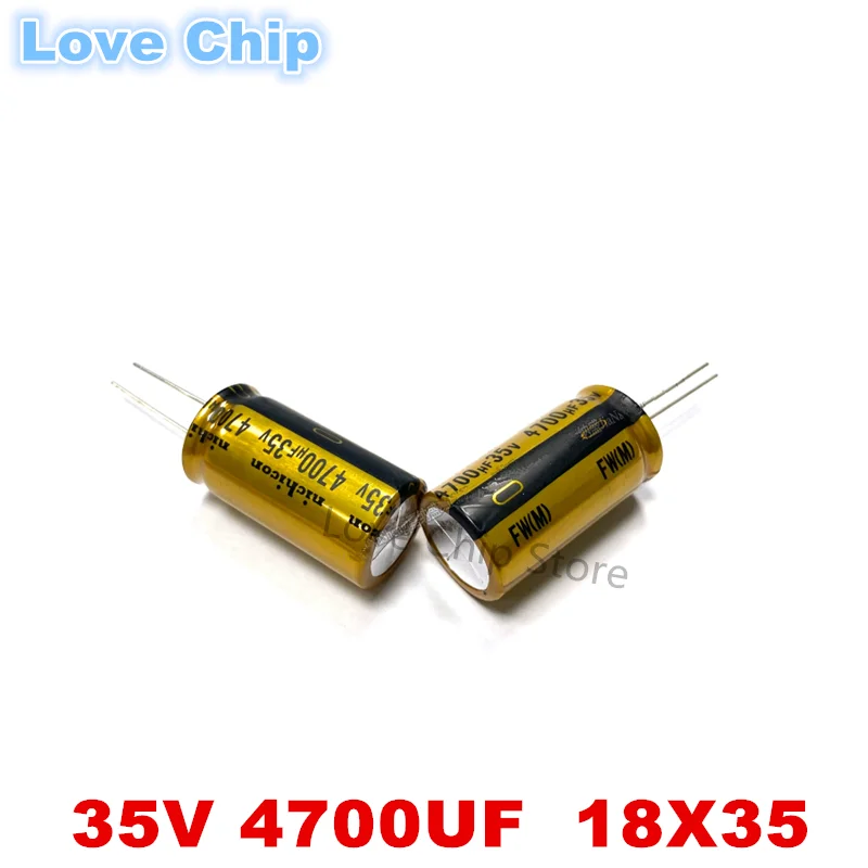 

1Pcs/2Pcs/5Pcs New and Original NICHICON 4700UF 35V 18X35mm FW Series Electrolytic Capacitors Hi-Fi Audio Capacitor 35V4700UF