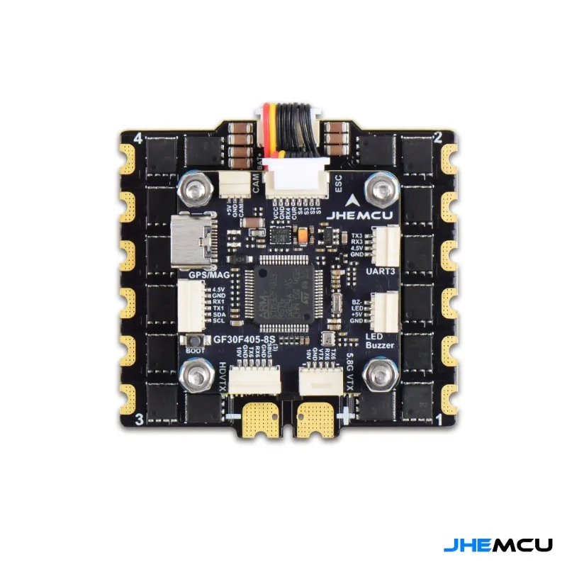OverShoot JHEMCU GF30F405 Flight Controller ICM42688P mit 90A/110A ESC 3-8S Lipo für RC FPV Long Range Drone