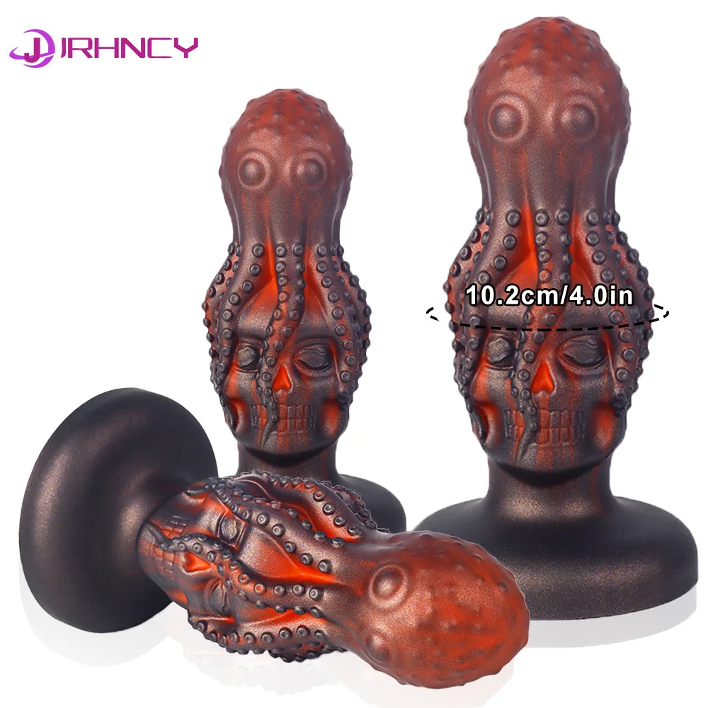 

10cm Huge Butt Plug with Suction Cup Anal Dildos Big Skull Anal Plug for Woman Men Prostate Massager BDSM anal dilation Sex Toy