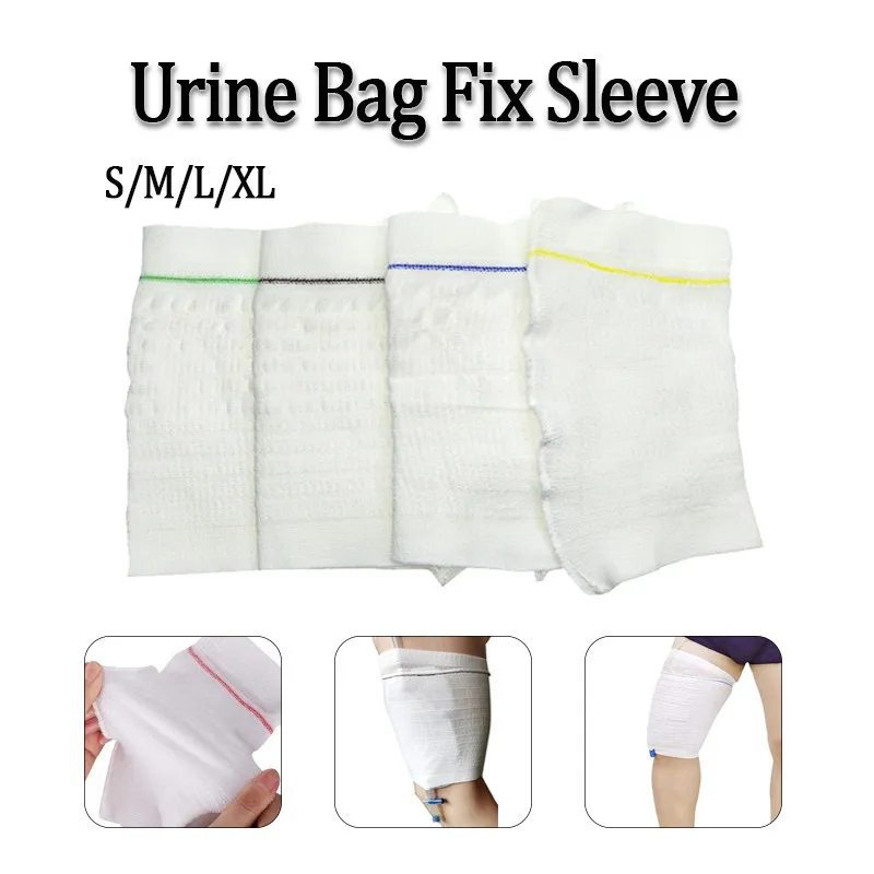 Urine Bag Fix Sleeve Catheter Leg Holder Elastic Urinary Drainage Bag Fixed Sleeve