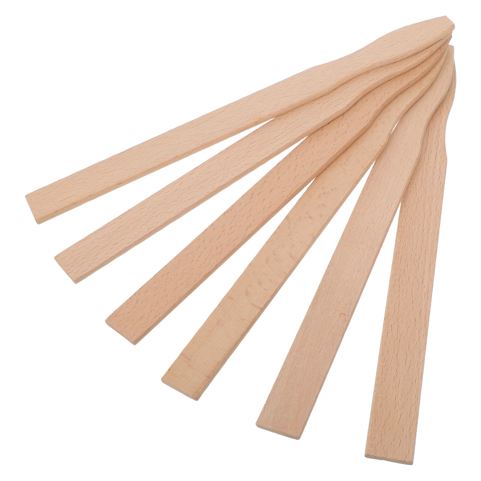 

6pcs Wooden Stir Sticks For Epoxy Resin Mixing Paint Pigment Wax Smooth Reusable Craft Tools With Ergonomic Handle Wood Paddle