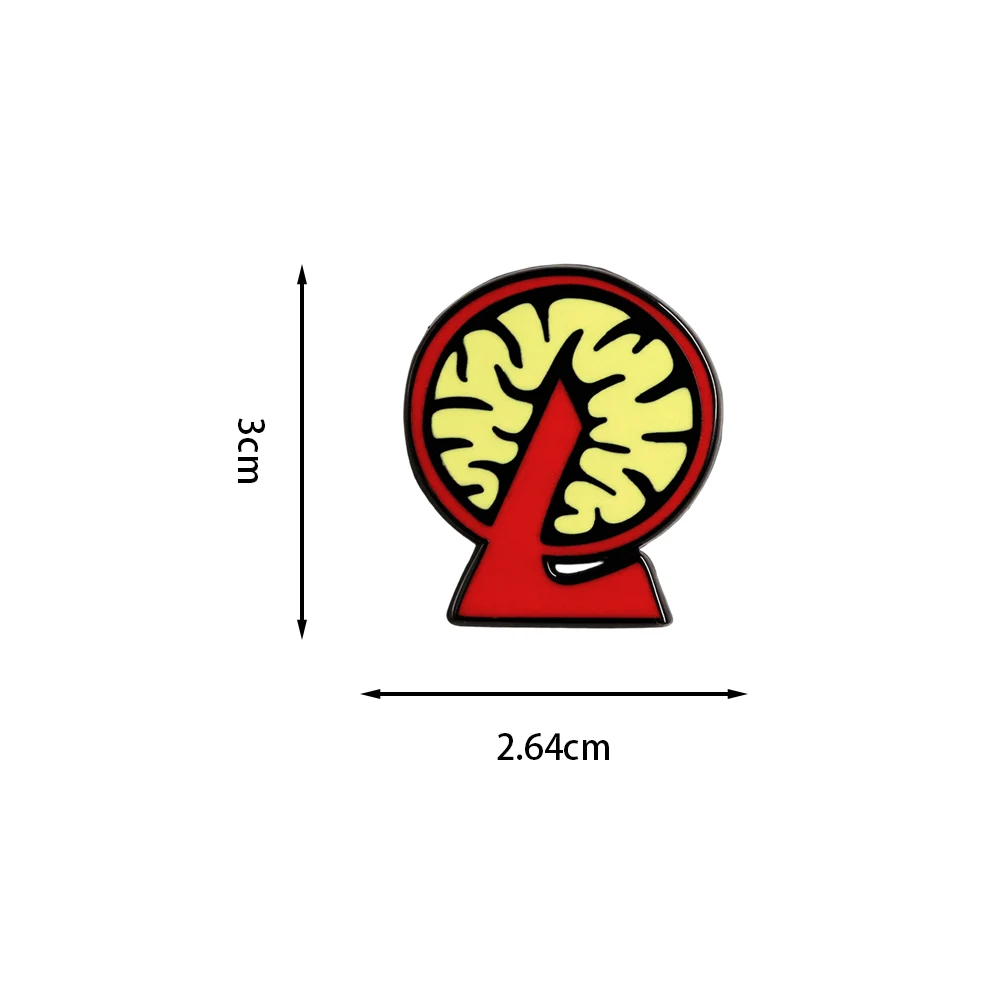 Brain L Logo Brosche, Lobotomy Corporation, thematisches Abzeichen, Spiel-Accessoire, kreatives Gehirnmuster, Emaille-Anstecker, Rucksack-Dekoration, Geschenk. – Detail 2
