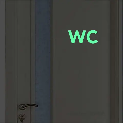 WC 문 사인 스티커 어둠 속에서 빛나는 화장실 라벨 스티커 커피 숍 호텔 레스토랑 바 화장실 표시 스티커 데칼