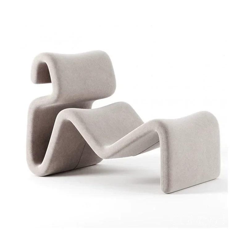 

Simple and Luxurious Design Chair，Arched Abstract Curved Leisure Chair，Irregular Shaped Fiberglass S-shaped Lounge Chair