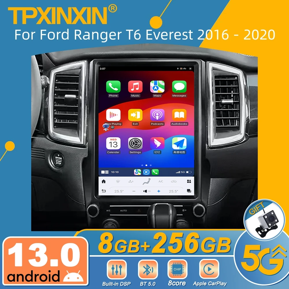 

For Ford Ranger T6 Everest 2016 - 2020 Android Car Radio Multimedia Video Player Wireless Carplay Autoradio Stereo GPS Navi Head