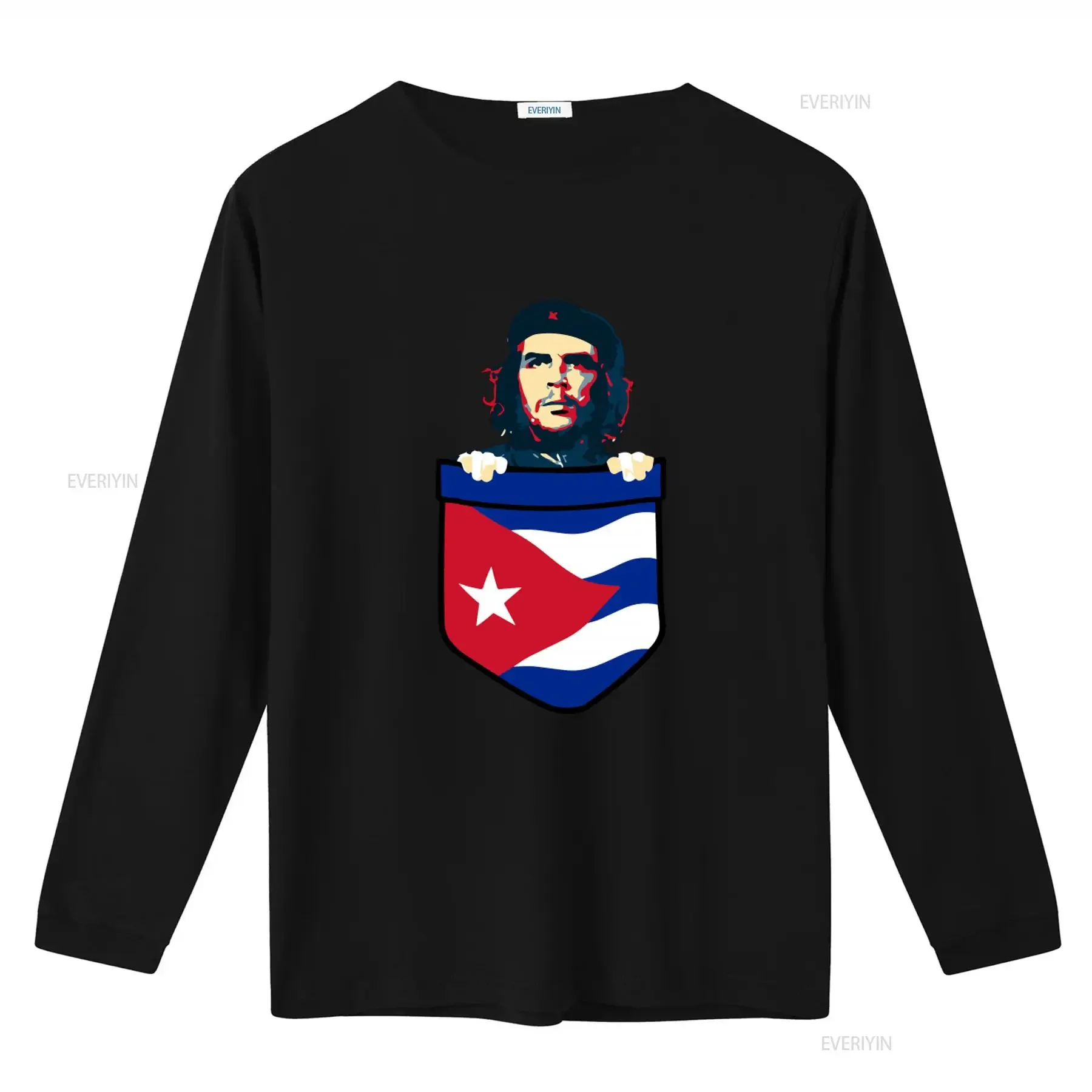 Che Guevara Cuba Flag Print T Shirt Unique Design for Freedom Lovers vintage Washed homme Stylish Unisex designer clothes