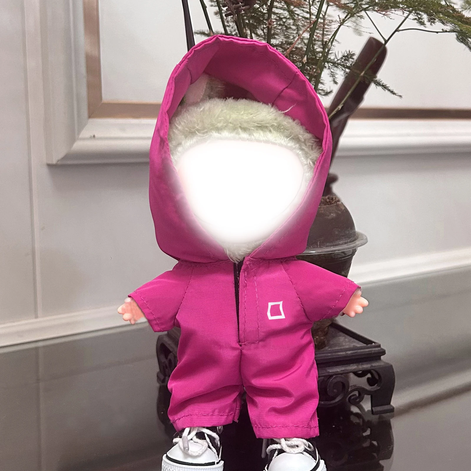 17cm La-bu-bu Doll Squid Guard Same Clothes La boo-boo V1 V2 V3 Cosplay Costume Hoodie Jumpsuit Plush Toy Clothing Doll Suit Gif