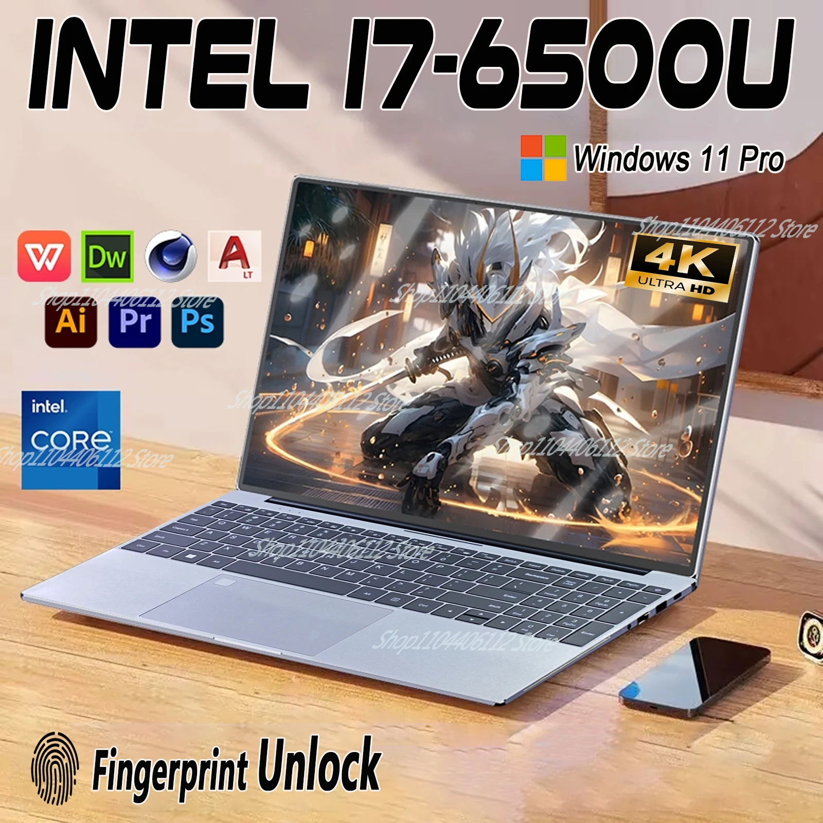 15.6‘’ Windows 11 Intel Core I7-6500U  Laptop Computer 16GB RAM 256/512GB 1/2TB SSD Portable Notebook WiFi 5 Gaming laptops