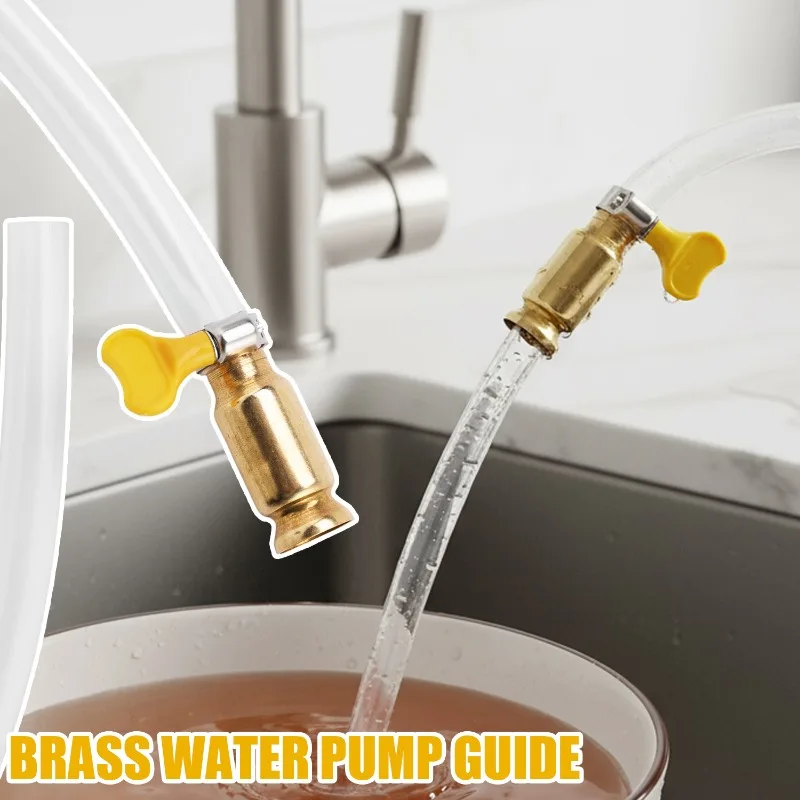 Auto Teile Schlauch selbstansaugende 15mm Kupfer Pumpe Kopf Neue selbstansaugende Schlauch Düse Messing Pump Deflektor Tragbare 1Set Zubehör