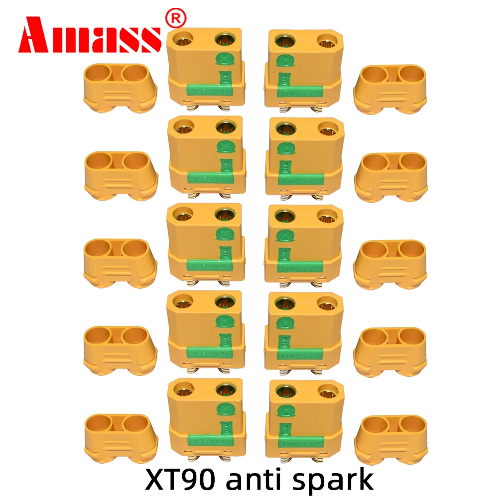 Amass XT90S XT90-S XT90 Connector XT90 Anti-Spark Male Female Motor Adapter for Battery ESC and Charger Lead for RC Car Truck