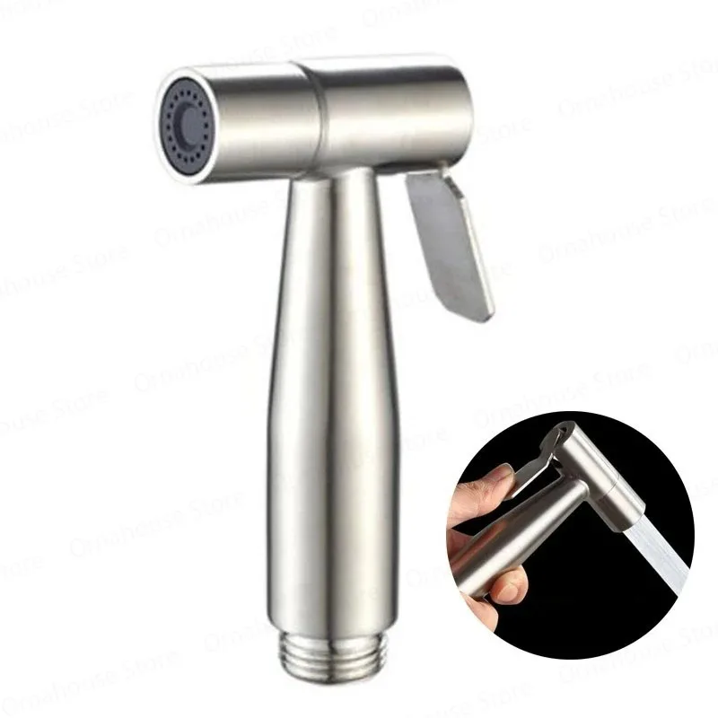 Sprayer Gun Stainless Steel Hand Bidet Faucet Spray Gun Handheld Toilet Bidet Faucet Steel Sprayers Brushed Water Shower Head