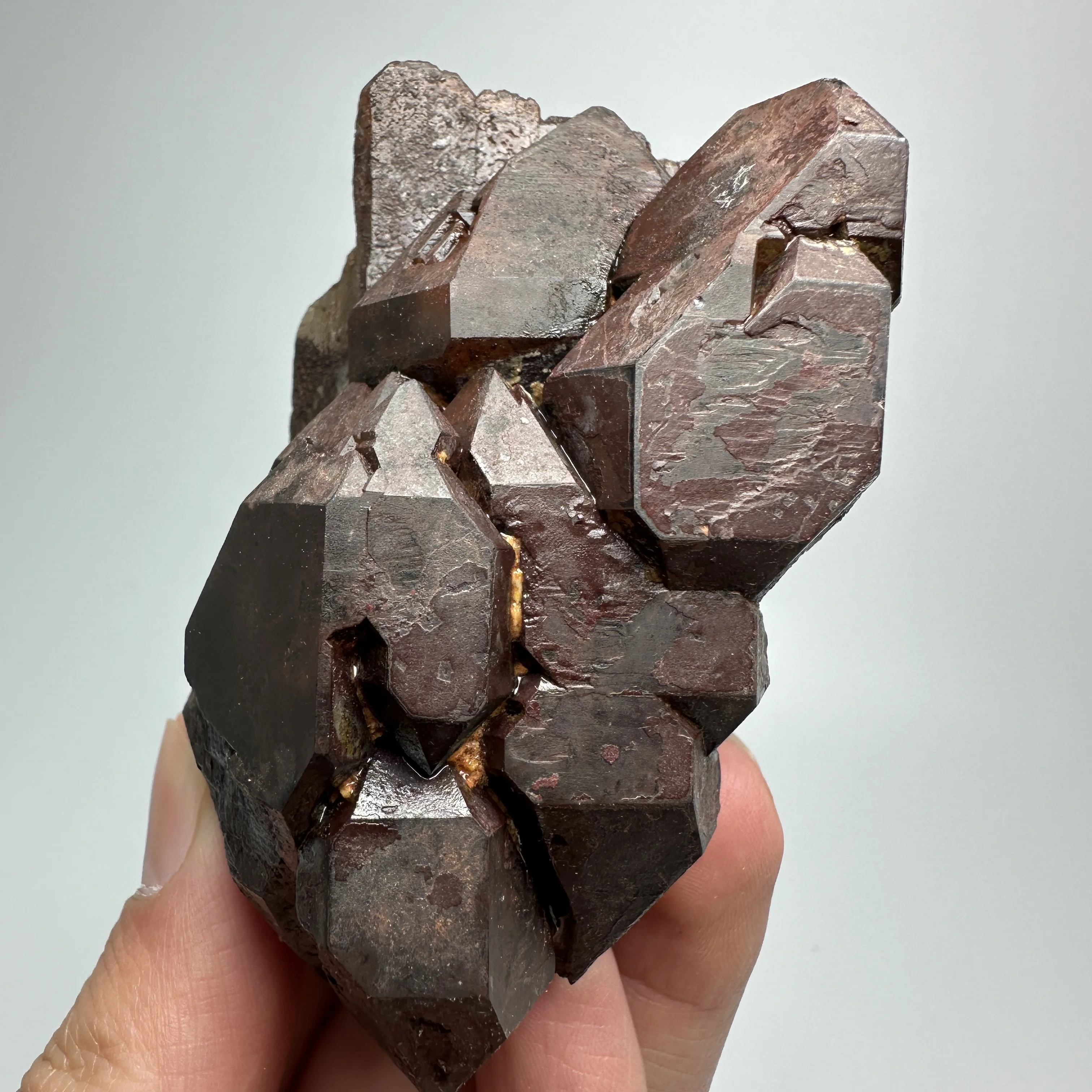 Natural Red Mud Skeletal Quartz Cluster Madagascar Raw Crystal Specimen Healing Crystal Mineral Stone Home Decor Energy Stone