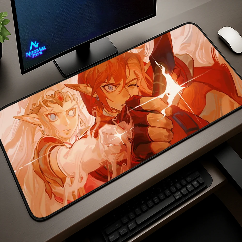 Flame Mouse Pad Office Mousepad Rubber Gaming Edgy 90x40cm Desk Anime Art Accessories Mousepads