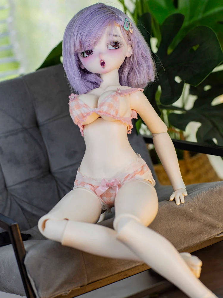 D09-P241 children handmade toy   1/4 1/3 MDD MSD CD2 ID75 BJD Doll orange lattice Sexy underwear 2pcs/set