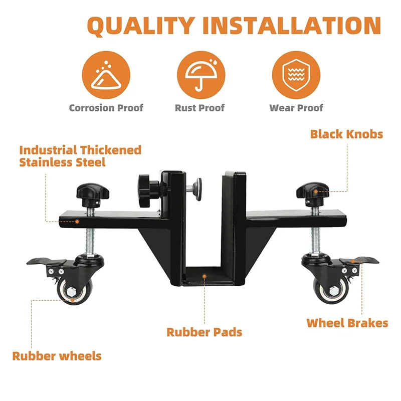 

N05R For 1-10 1-10/32" And 1-30/32" Pre-Hung,Front Door Mounting Kit–Heavy Duty Hardware With Hanging Clamp,Panel Lift Cart