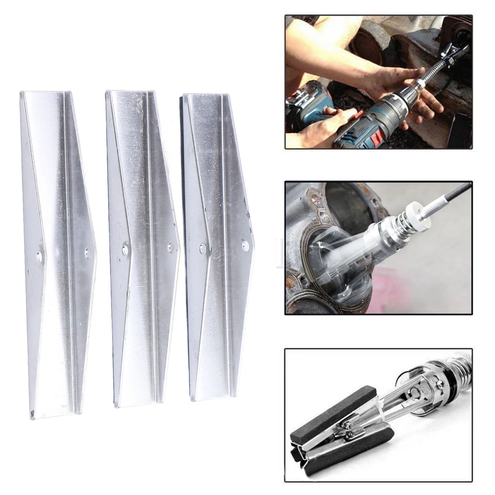 3 Jaw Engine Cylinder Hone Engine Cylinder Hone Replacement Stones 4in 3 Jaw Tool Set for Auto Mechanics Heavy Duty Applications