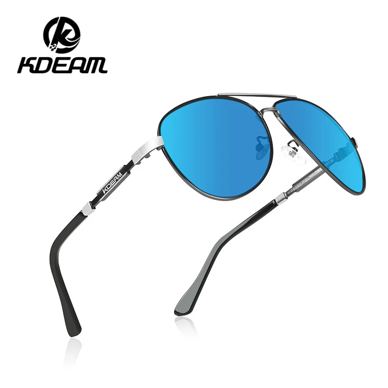 

KDEAM Pilot Metal Polarized Sunglasses Men's Driver Sunglasses Large Frame Outdoor Photochromic Fishing Glasses Luxury Brands