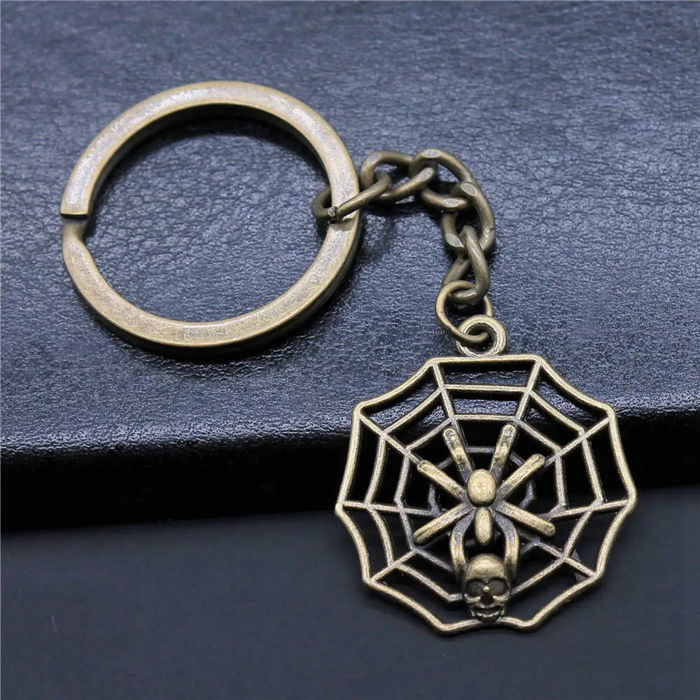 Keyrings Supplies For Jewelry Car Accessories Spider Bat New In Ring Size 28mm