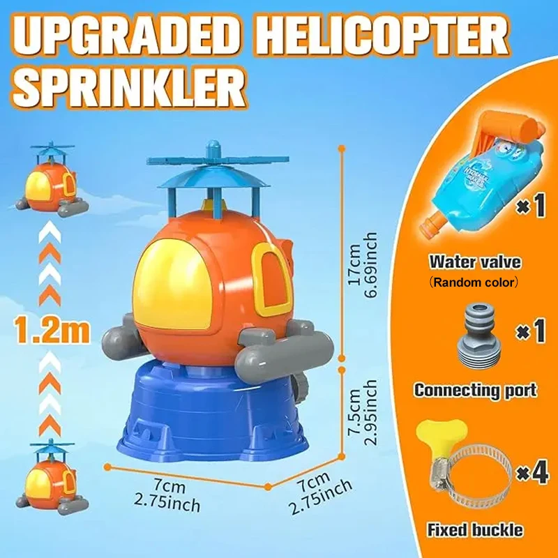 Wasser Jet Hubschrauber Spray Kinder Spielzeug One Key Launch Outdoor Sprinkler Spielzeug Rasen Wasser Schwimmbad Spielen Jungen Mädchen Sport Spiel