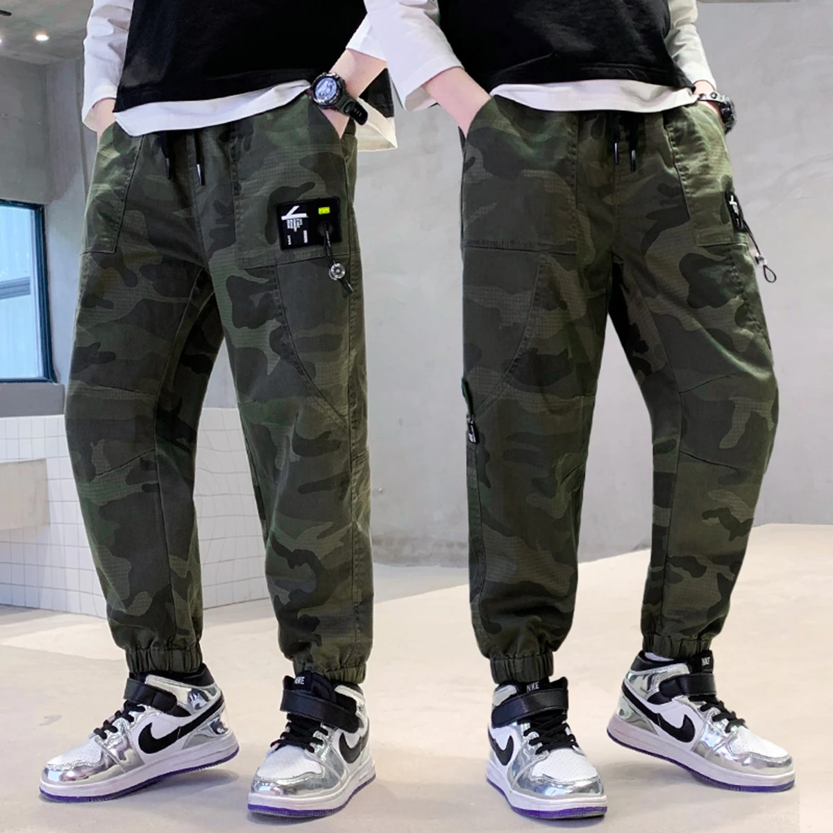 Trendy Kids Clothes Camouflage Jeans Pants For Boy Cool Stylish Denim Sweatpants Children Fashion Cargo Trousers Camo Jeans 4-16
