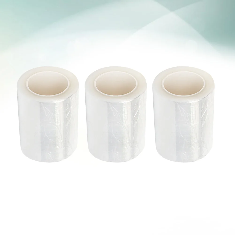 

3 Roll Lip Plastic Wrap Film Safe Eco-Friendly Durable Lip Tattoo Covering Film Supplies for Home Salon Store Use