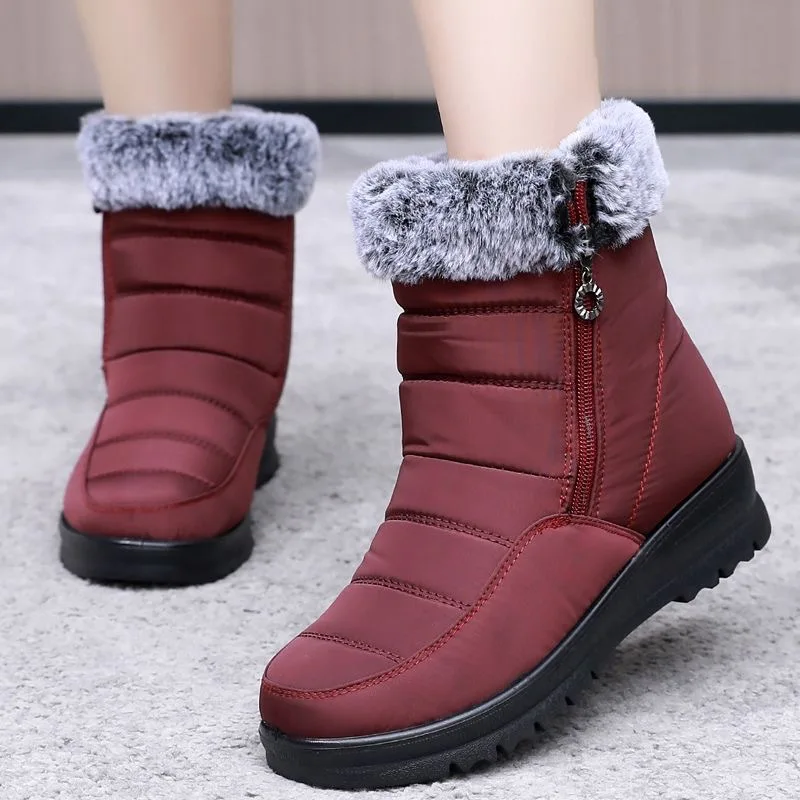 Snow boots for women in winter 2025  cotton shoes for middle-aged and elderly people plush and thick mother's shoes