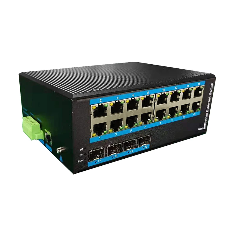 JT-COM L2 gestito POE di grado industriale con porte uplink SFP da 4*1000M e porte RJ45 da 16*10/100/1000M