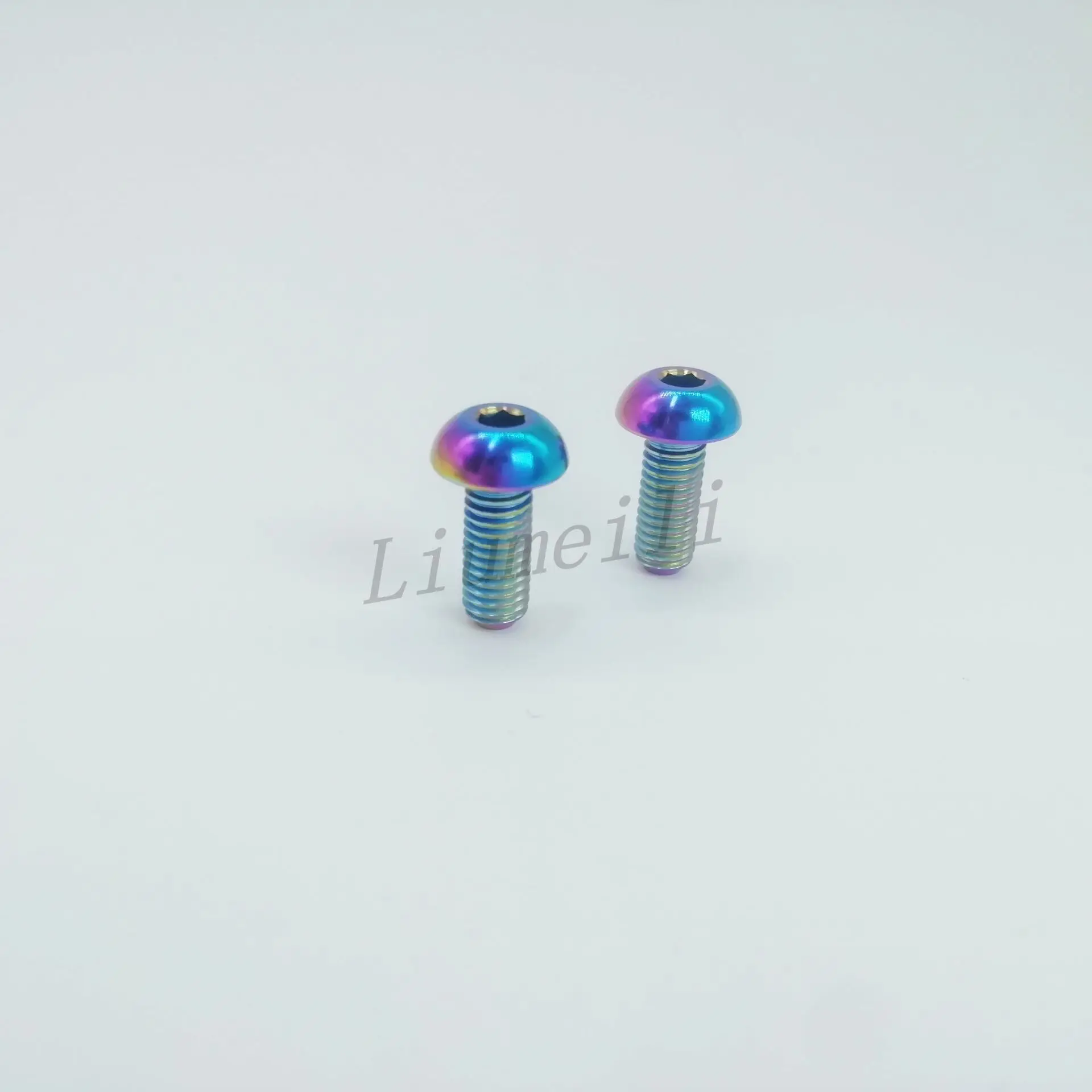 Liumeili M5x12mm Ti Bicycle Water Bottle Cage Bolt Titanium Bike Bottle Holder Screw Cycling Accessories 2pcs/ a pair