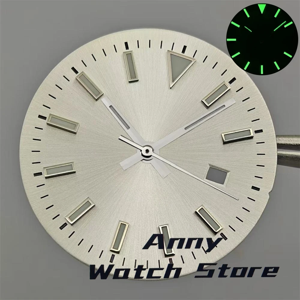 24.5mm Sunburst Women Watch Dial Hand Set White Gray Green Pink Gold Rose Gold Dial Fit NH05 Movement For Lady Watch