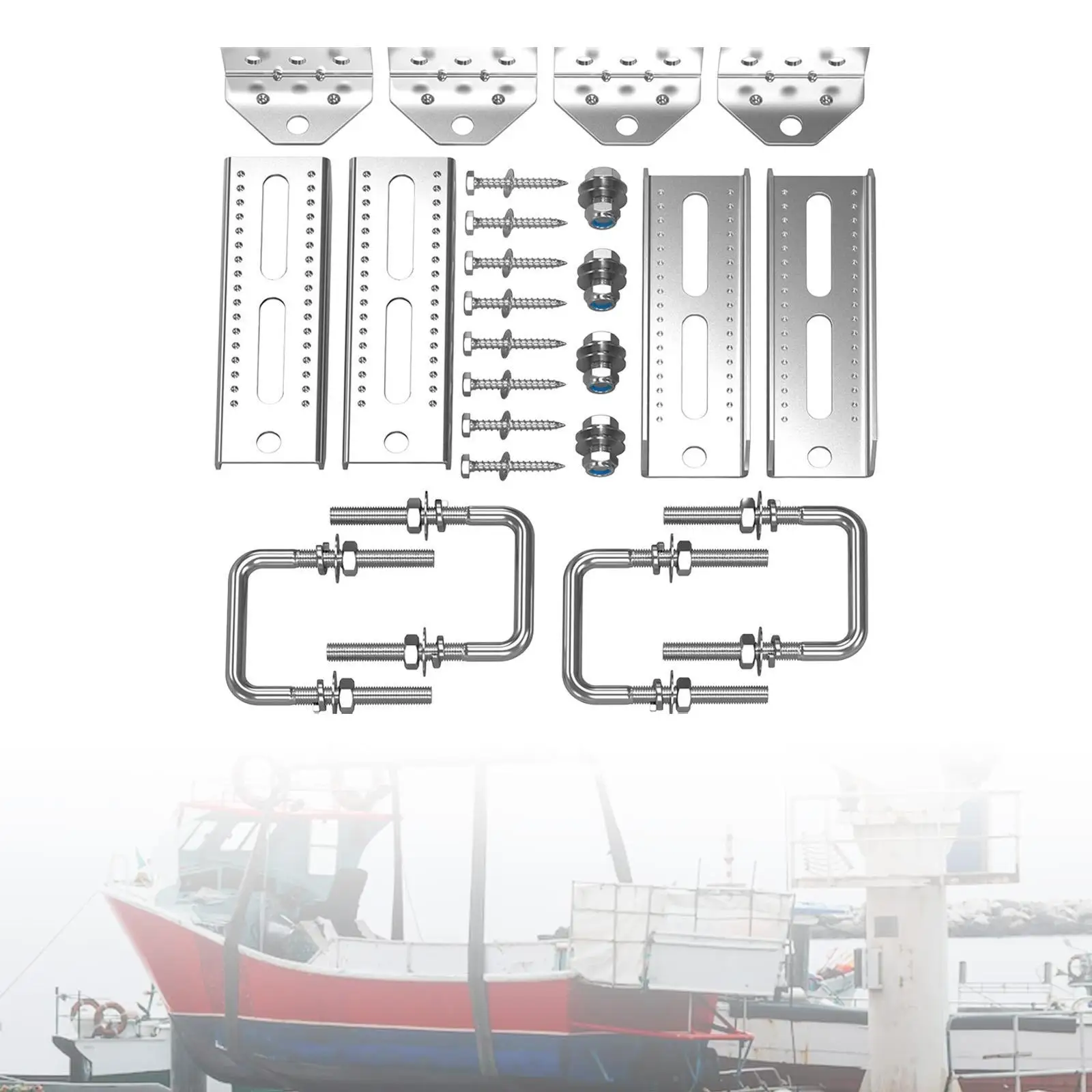 4x-8inch-boat-trailer-bunk-brackets-set-simple-installation-sturdy-generic-accessories-spare-parts-professional-square-u-bolts