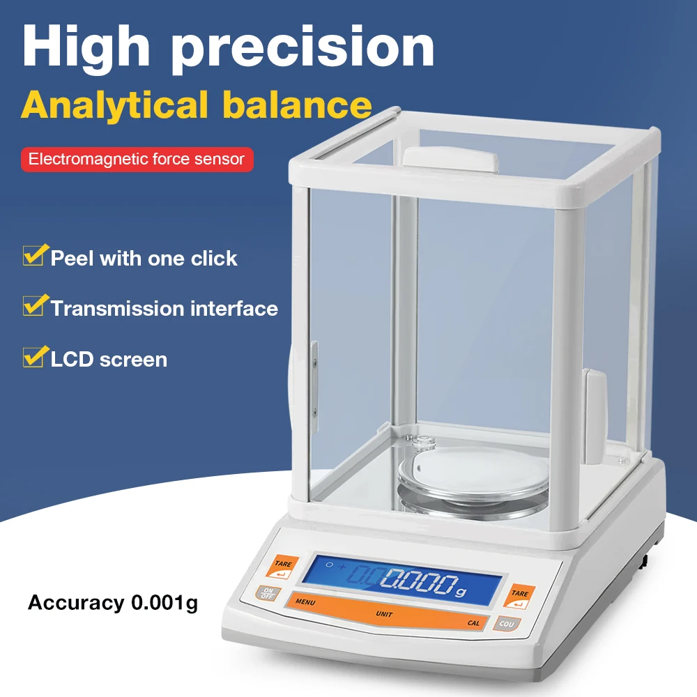 200g 1mg ความแม่นยําสูง BALANCE Scale Lab Digital Analytical BALANCE Scale เครื่องประดับเครื่องชั่งน้ําหนัก EU Plug