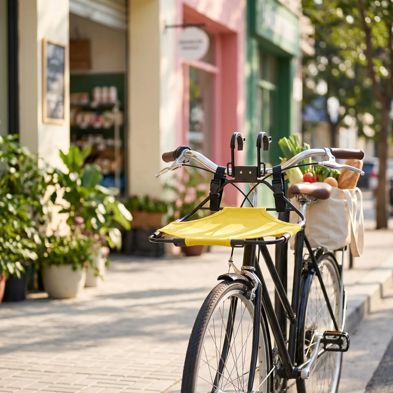 Cycle Cargo Rack with Straps Removable Bike Front Rack with Straps Detachable for Commuters, Cyclists, Commuting, Errands