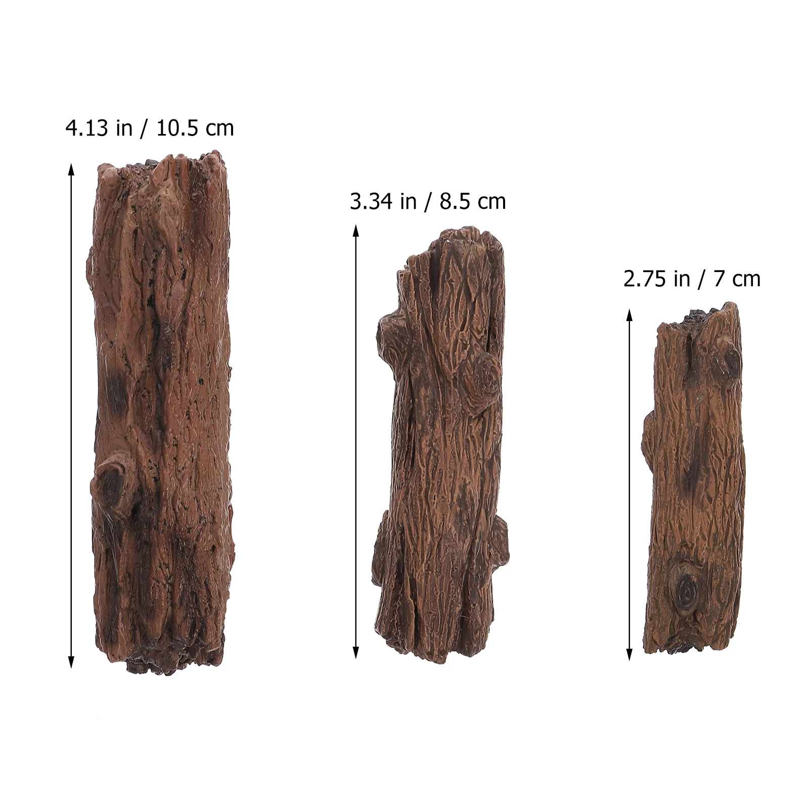 3-teiliges Baumstumpf-Holzornament, Mikro-Landschaftsdekoration, Terrarium-Set, Gartensimulation, Verzierung, Sandtisch, Szene, Stümpfe