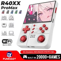 Consola de juegos Retro FUNKIDDY R40XX Pro Max, pantalla IPS de 4,2 pulgadas, consola portátil de 4000mAh, consola de juegos Wi-Fi integrada para niños