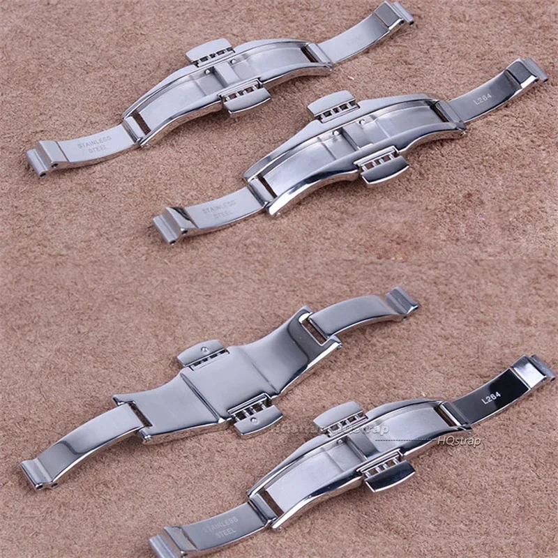 Stainless Steel Clasp for Tissot 1853 T035617 T035439 Watch Buckles Double Press Watch Strap Butterfly Buckle Solid Steel Buckle