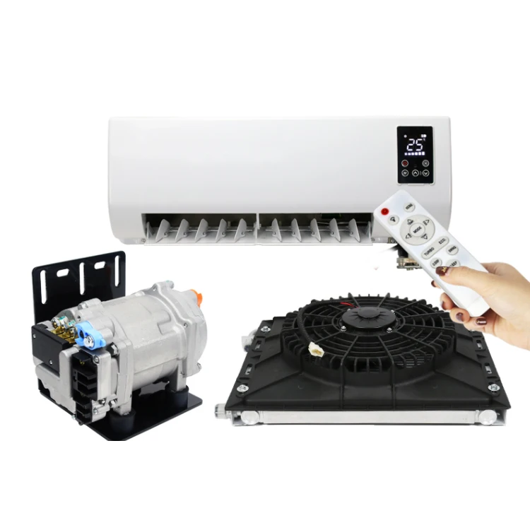 Universal 12V Electric Car Air Cooler AC/DC Air Conditioner Compressor New Condition With 1 Year Warranty For RV/Truck