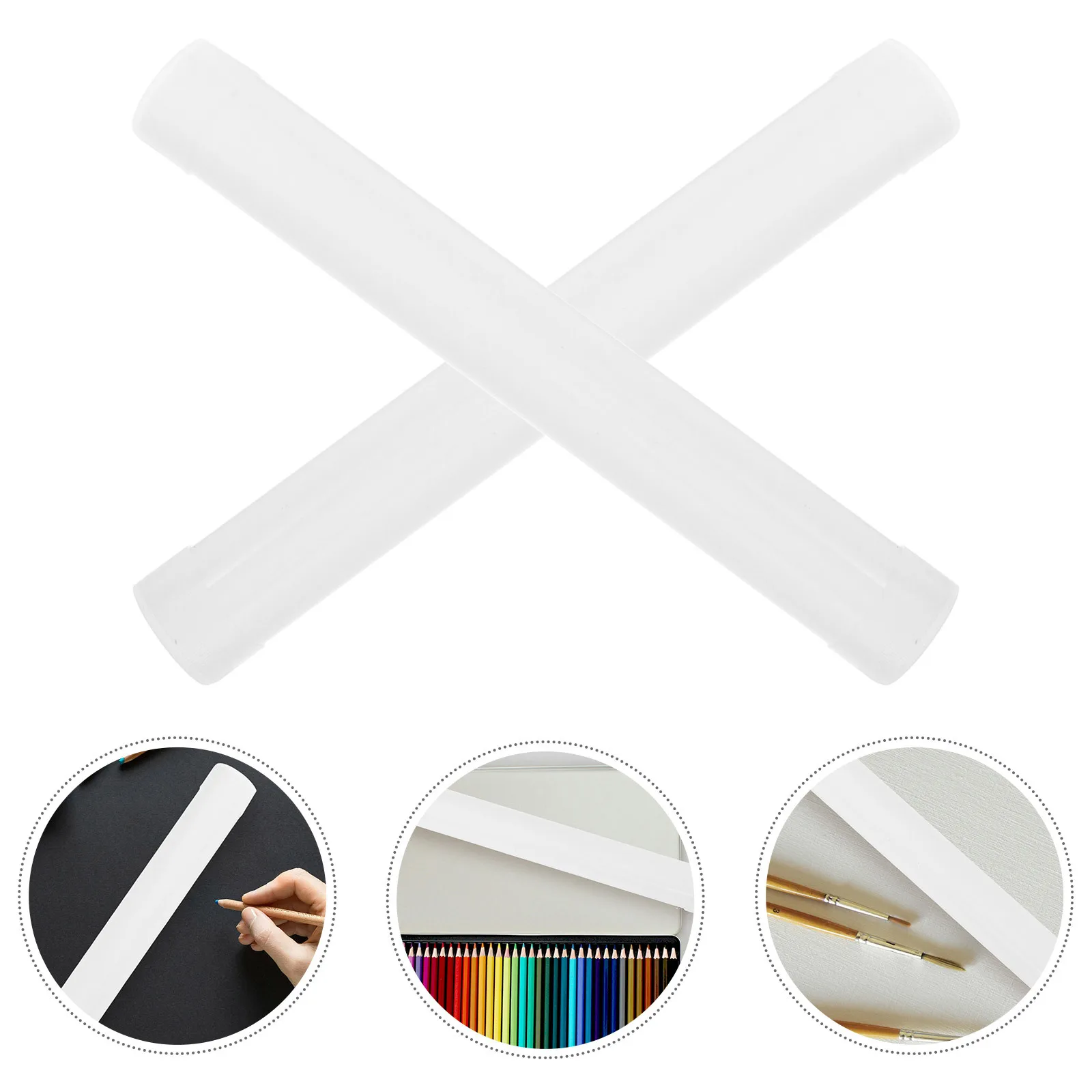 5 قطعة أنبوب اللوحة القماشية دائم بولي كلوريد الفينيل حامل الملصقات الفن تخزين السفر واقية الحاويات لملصقات الرسومات وثائق #2