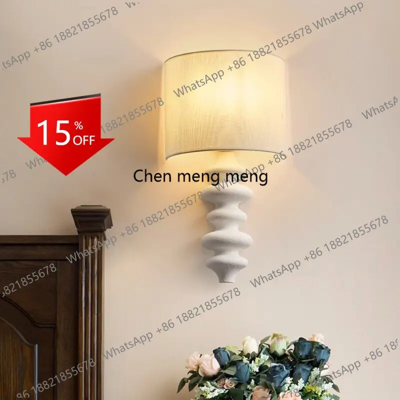 

E153 Solid wood wall lamp American retro living room background wall wall lamp French medieval bedroom bedside lamp