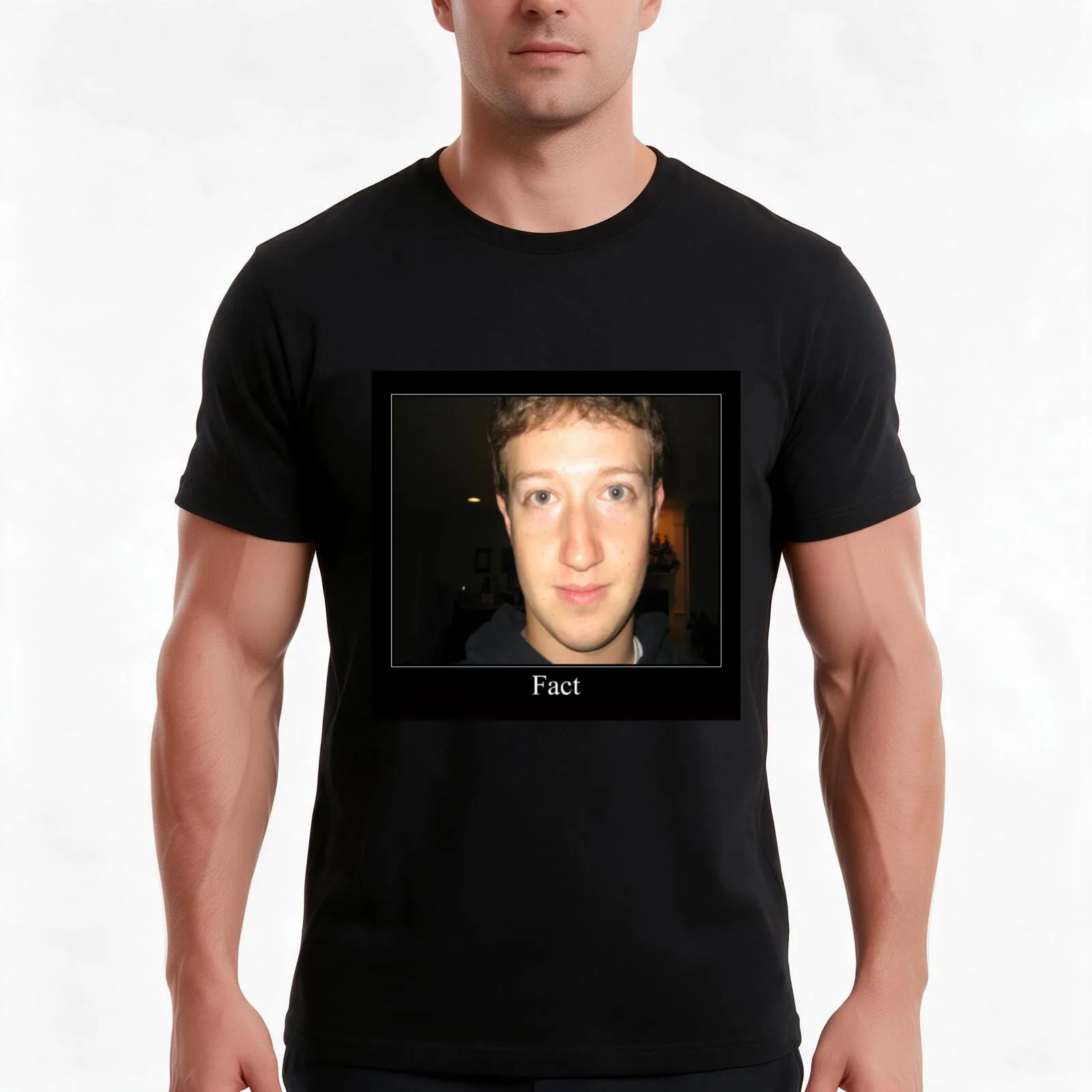 Mark Zuckerberg Meme T-Shirt, Summer Casual Cotton Tee, Oversized Streetwear Tops, Vintage Graphic Print, Loose Fit Short Sleeve