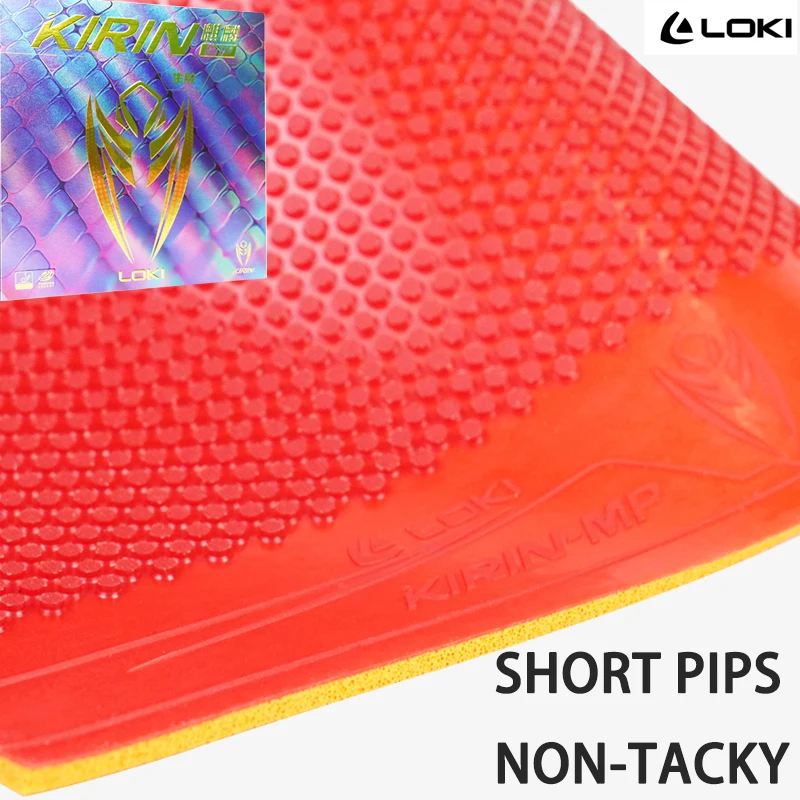 

LOKI KIRIN MP резиновый лист для настольного тенниса с короткими шипами, не липкая губка 1,8 мм, одобренная ITTF, резиновая 35 ° для вращающейся раковины
