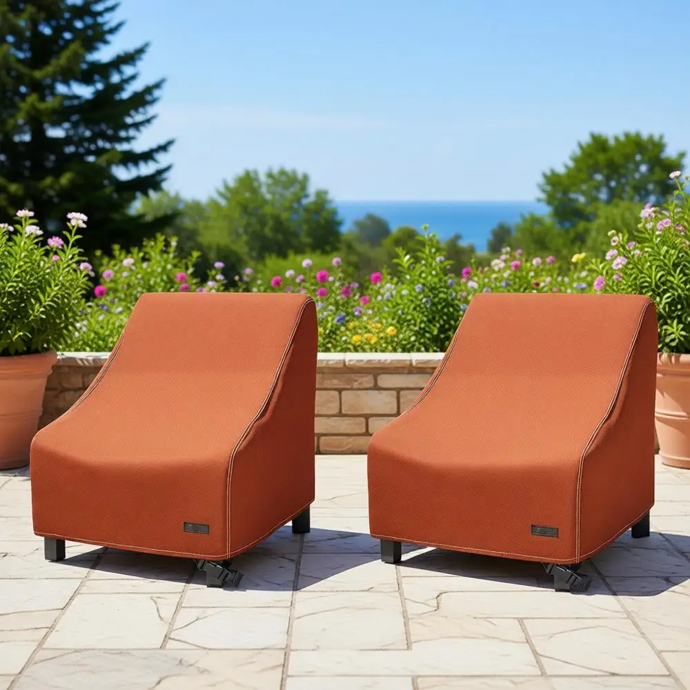 

Набор из 4 водонепроницаемых чехлов для уличной мебели, для обеденных стульев с глубоким сиденьем, 28Ш x 30Г x 28В, коричневый