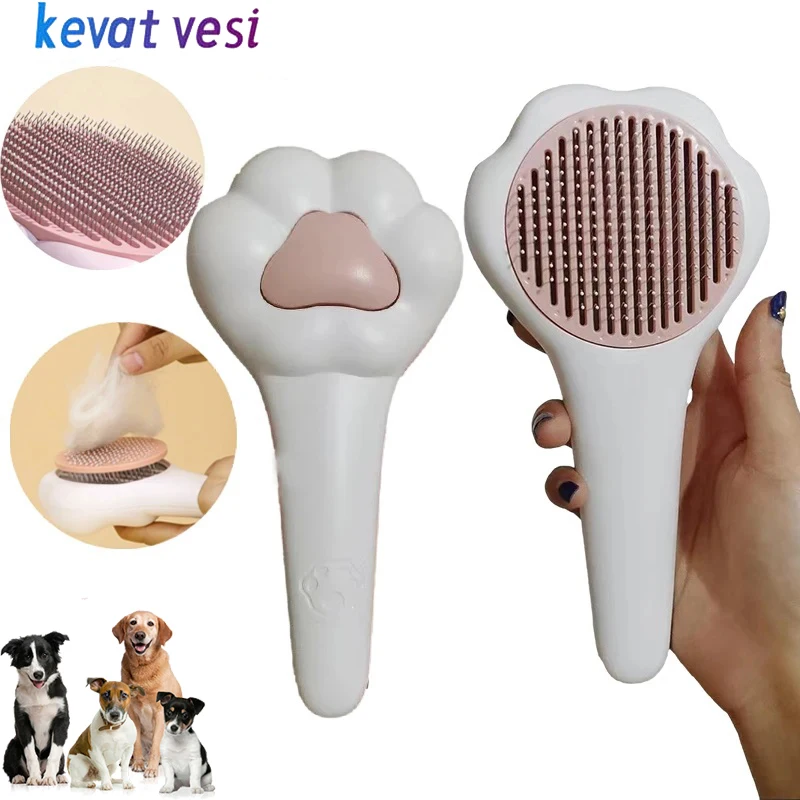 

Pet Comb Cute Cat Claw Shape Pet Hair Removal Waterproof Puppy Kitten Massage Hair Cleaning Tool Grooming Brush Pet Supplies