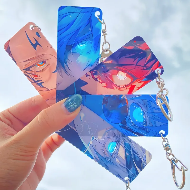 

Jujutsu Kaisens Luminous Eye‑Strip Acrylic Keychain Cute Cartoon Anime Peripherals Transparent Card & Exquisite Gift