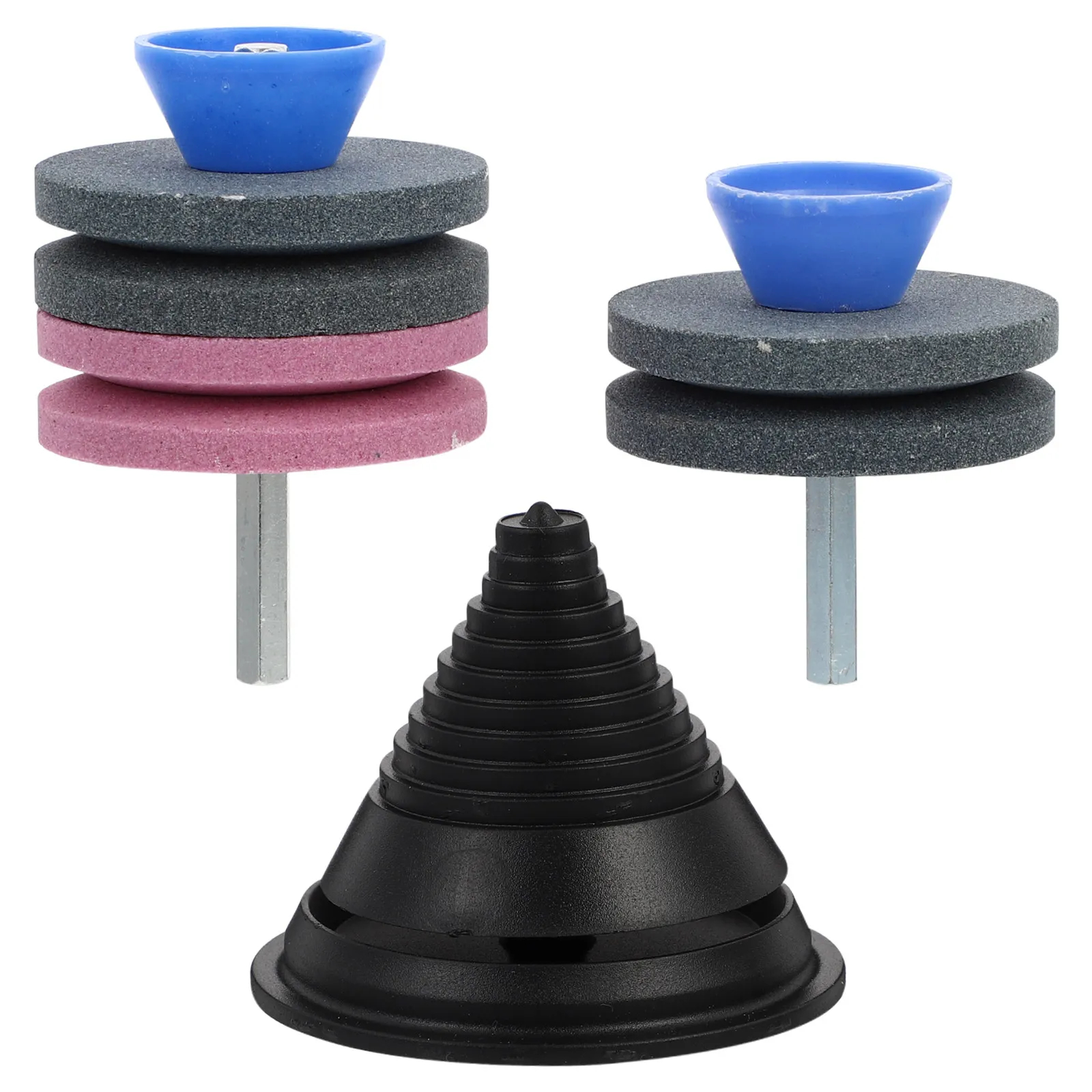 

3Pcs Durable Sharpener Grinding Head Premium Material Garden Tool Lawnmower Blades Sharpener Garden Tool