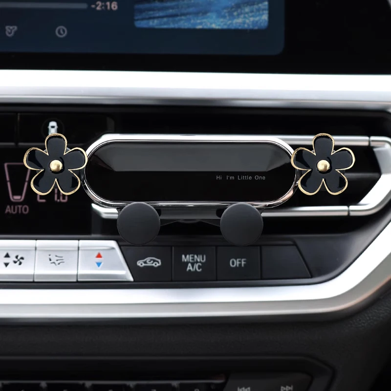 Auto-Lüftungsschlitz-Handyhalterung mit Blumenmuster, Auto-Navigationsständer, Auto-Dekorationszubehör für Frauen – Detail 1